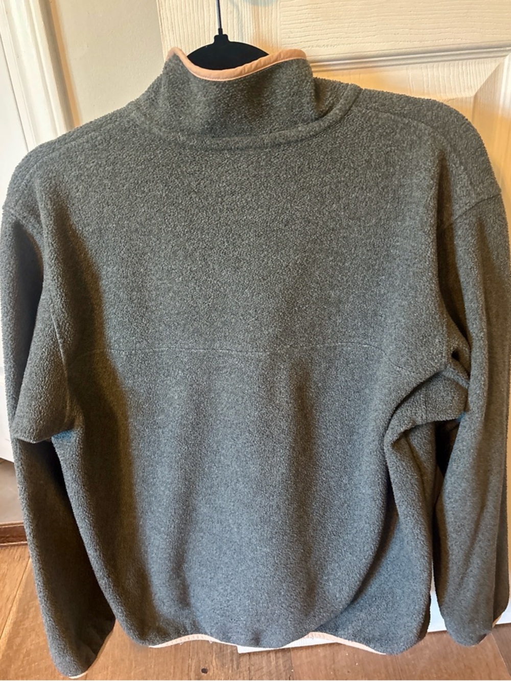 Patagonia Synchilla Snap-T Pullover Gray Pink Trim Fleece Women’s Large Cozy - Picture 5 of 5
